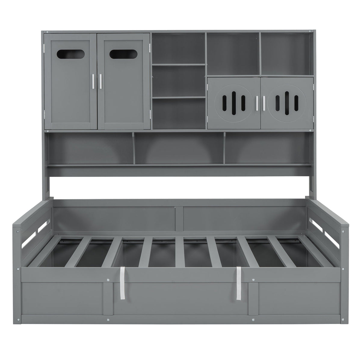 Daybed With All-In-One Cabinet And Shelf