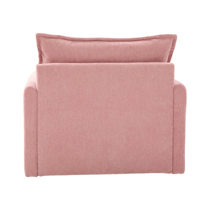 Accent Chair Swivel Barrel Chenille Pink Memory Foam