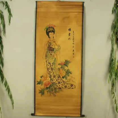Chinese Belle Wall Art – Exquisite Beauty Scroll Poster