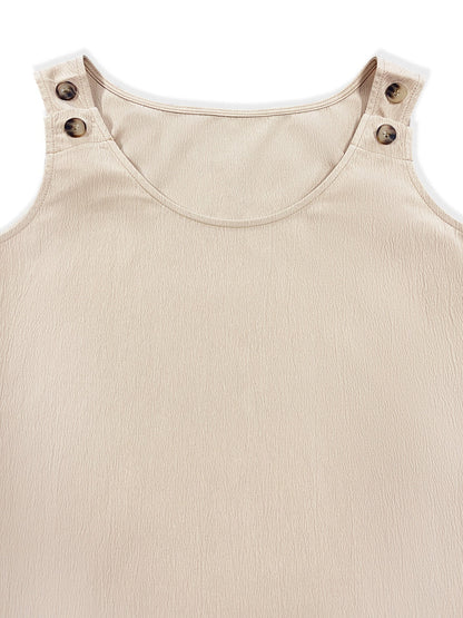 Button-Front Pocket Dress