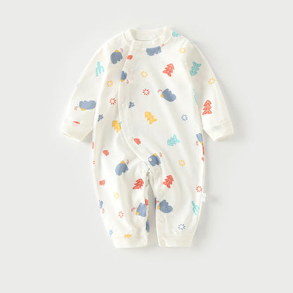 Baby Cotton Onesie Pajamas - Cute Print Romper, Sizes 59-90cm, Newborn to 1 Year