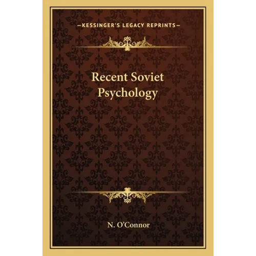 Recent Soviet Psychology - Paperback