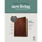 NLT Wide Margin Bible, Filament Enabled (Leatherlike, Dark Brown Palm, Red Letter) - Imitation Leather