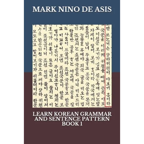 Learn Korean Grammar and Sentence Pattern Book 1 - Paperback