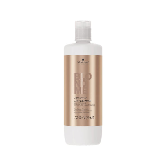 Schwarzkopf Blondme Premium Care Developer %12 40 Volum Oksidan 1000 ml - Professional 40 Volume Hair Developer for Salon-Quality Hair Color