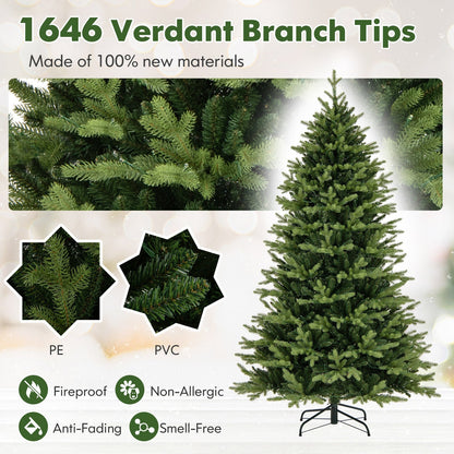 5 Feet Artificial Xmas Tree Hinged with 11 Lighting Modes and Remote Control