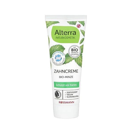 Alterra Organic Toothpaste with Organic Mint - 5 Times Effective, Vegan, Natrue Certified, Natural Oral Care