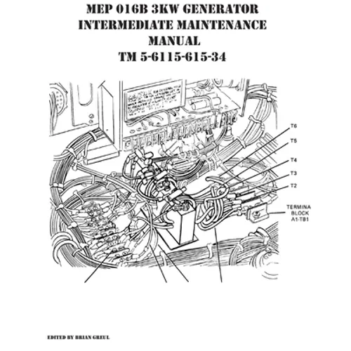MEP 016B 3KW Generator Intermediate Maintenance Manual TM 5-6115-615-34 - Paperback