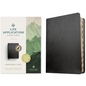 NLT Life Application Study Bible, Third Edition, Personal Size (Bonded Leather, Black, Indexed, Red Letter) - Bonded Leather