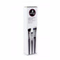 Nascita Pro Kabuki Makeup Brush Set - 3 Piece Taklon Brush Kit for Flawless Foundation & Concealer Application