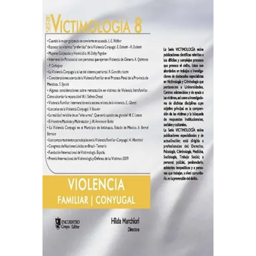 Victimología 8: Violencia Familiar - Conyugal - Paperback
