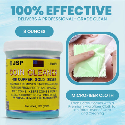JSP Super Coin Cleaner and Duller For Silver, Gold, Bars, Proofs, Copper, and other precious metals