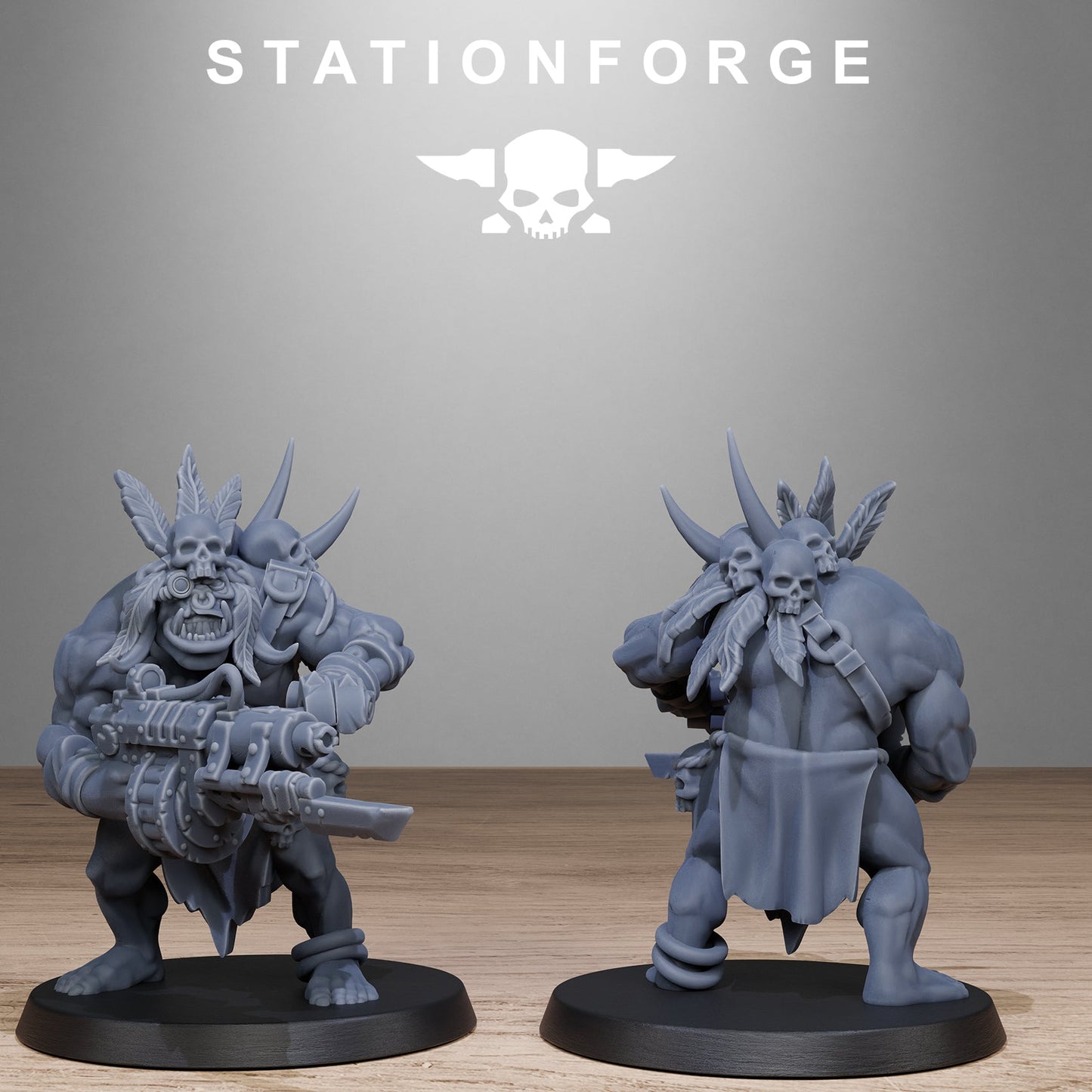 3D Printed Orkaz Tribal Infantry by StationForge Miniatures