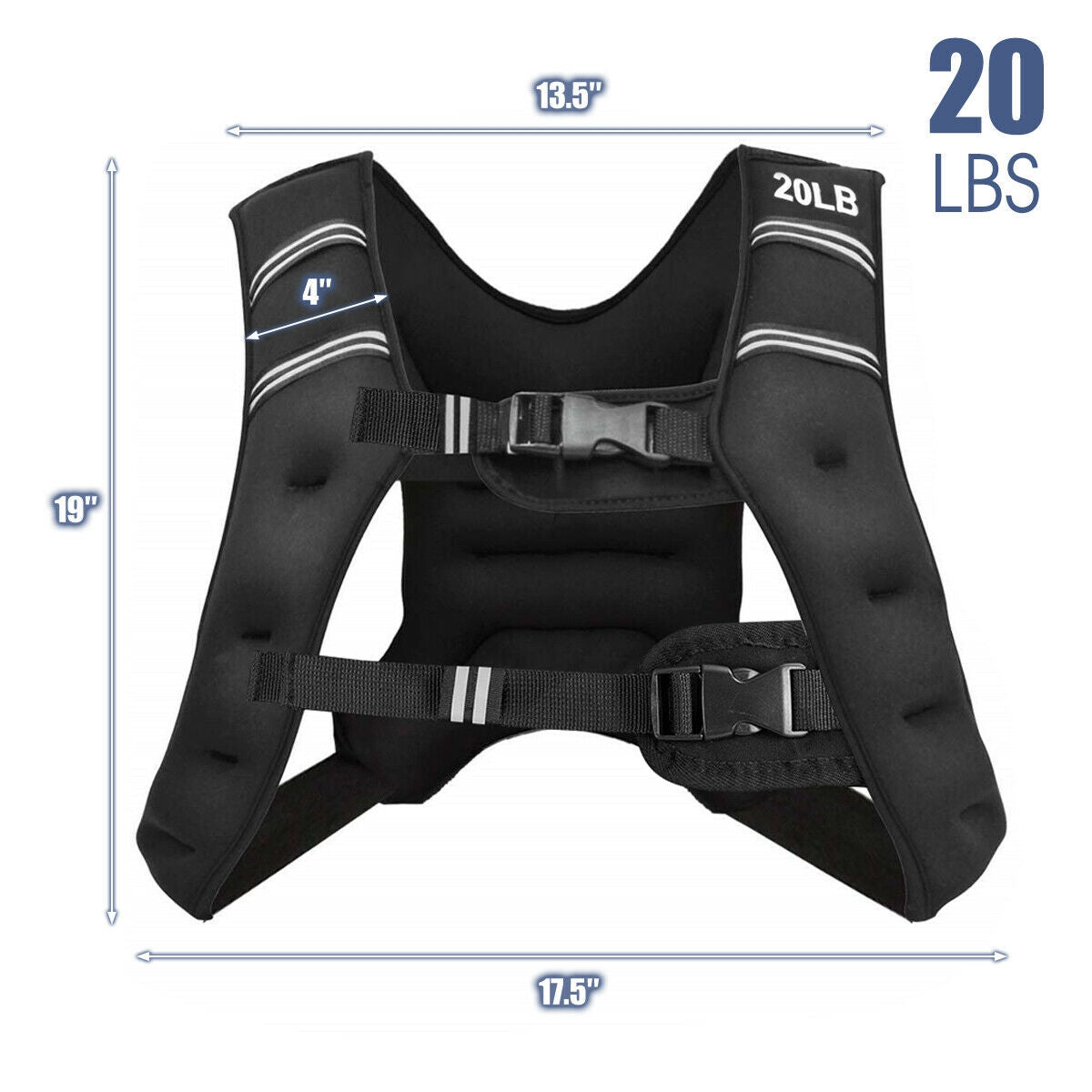 Training Weight Vest Workout Equipment with Adjustable Buckles and Mesh Bag