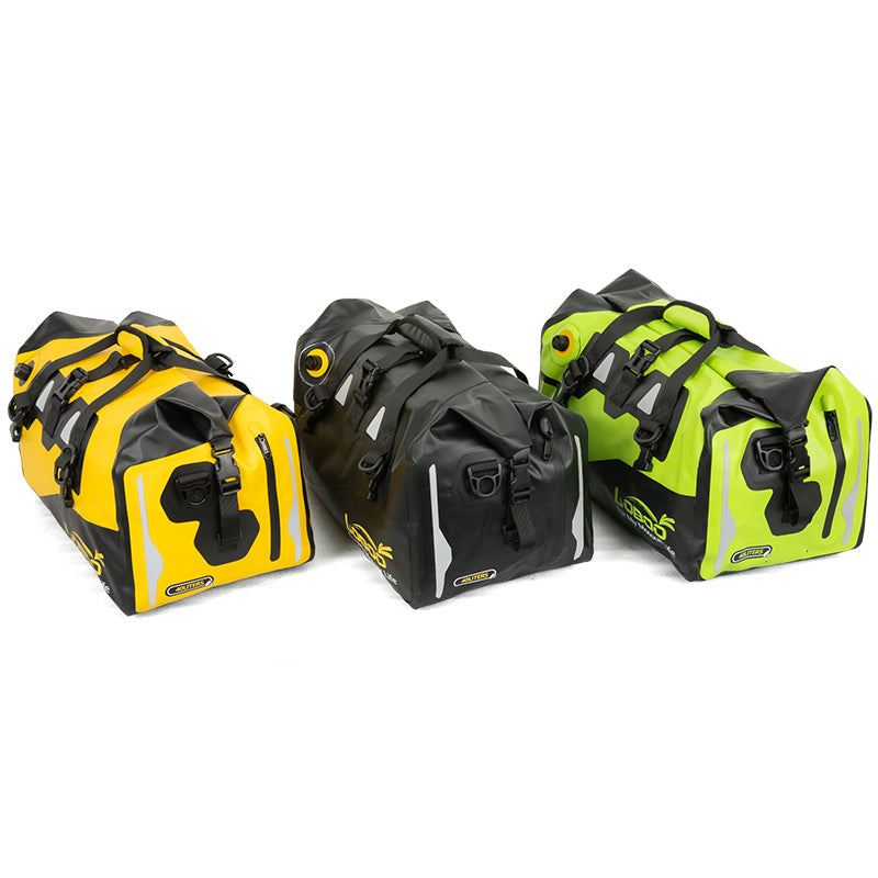 LOBOO Waterproof Motorcycle PVC Tail Bag  Magnetic Closure & Reflective Strips