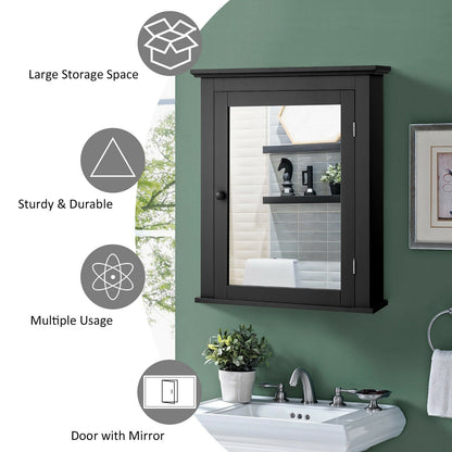 Bathroom Wall Mounted Storage Mirror Medicine Cabinet