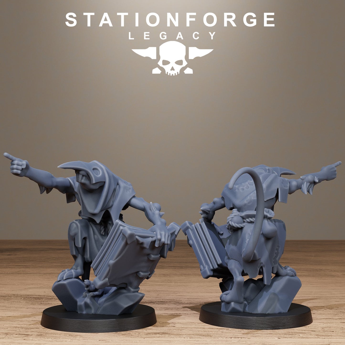 3D Printed Rotfang Plague Bearers by Stationforge Legacy Miniatures