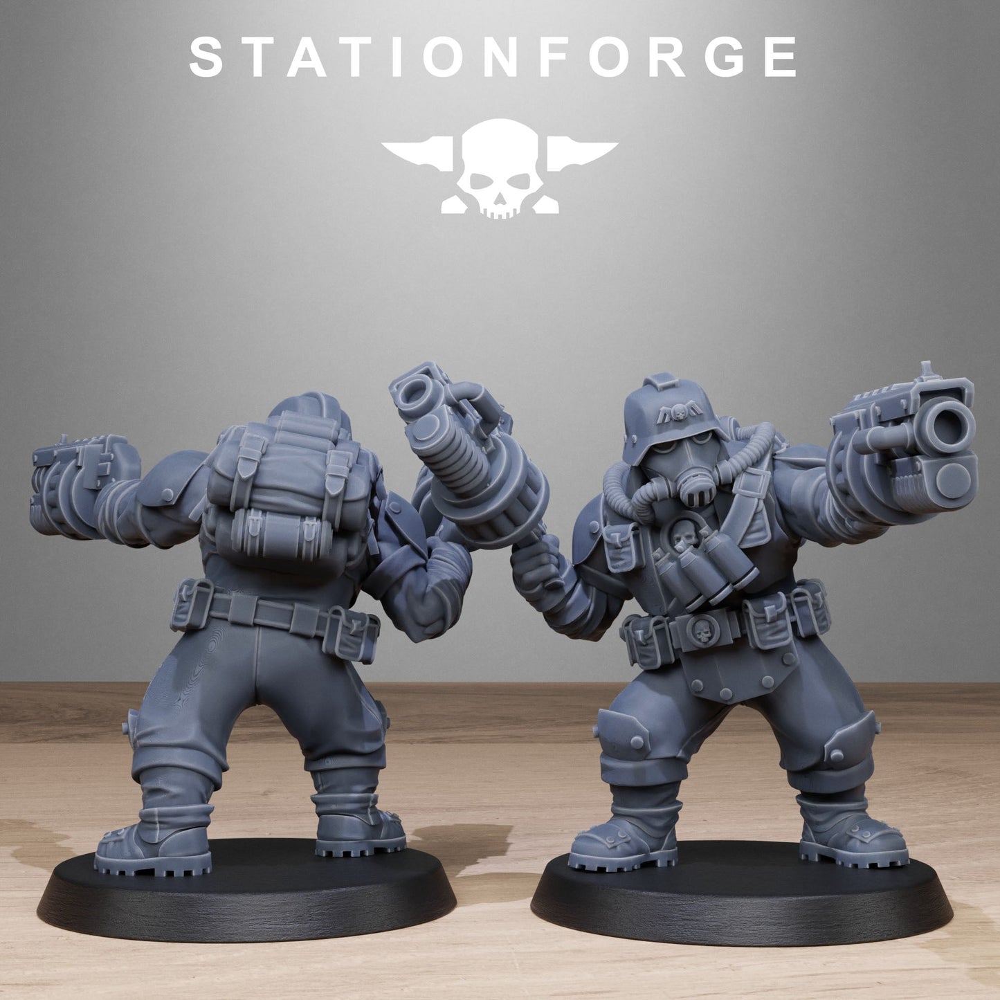 3D Printed GrimGuard Jungle Fighter Mutants x10 by StationForge Miniatures