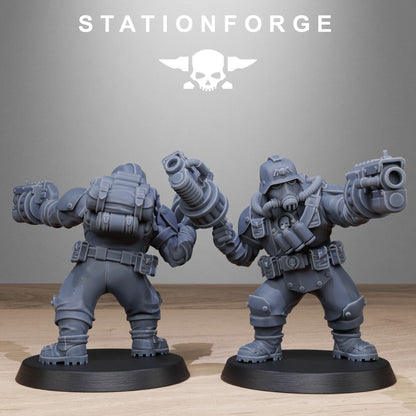 3D Printed GrimGuard Jungle Fighter Mutants x10 by StationForge Miniatures