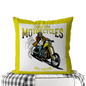 Motorcycle-Themed Double-Sided Square Pillow