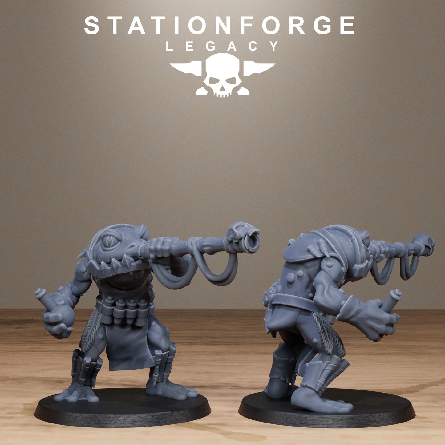 3D Printed Bogkin Spearmen by StationForge Miniatures