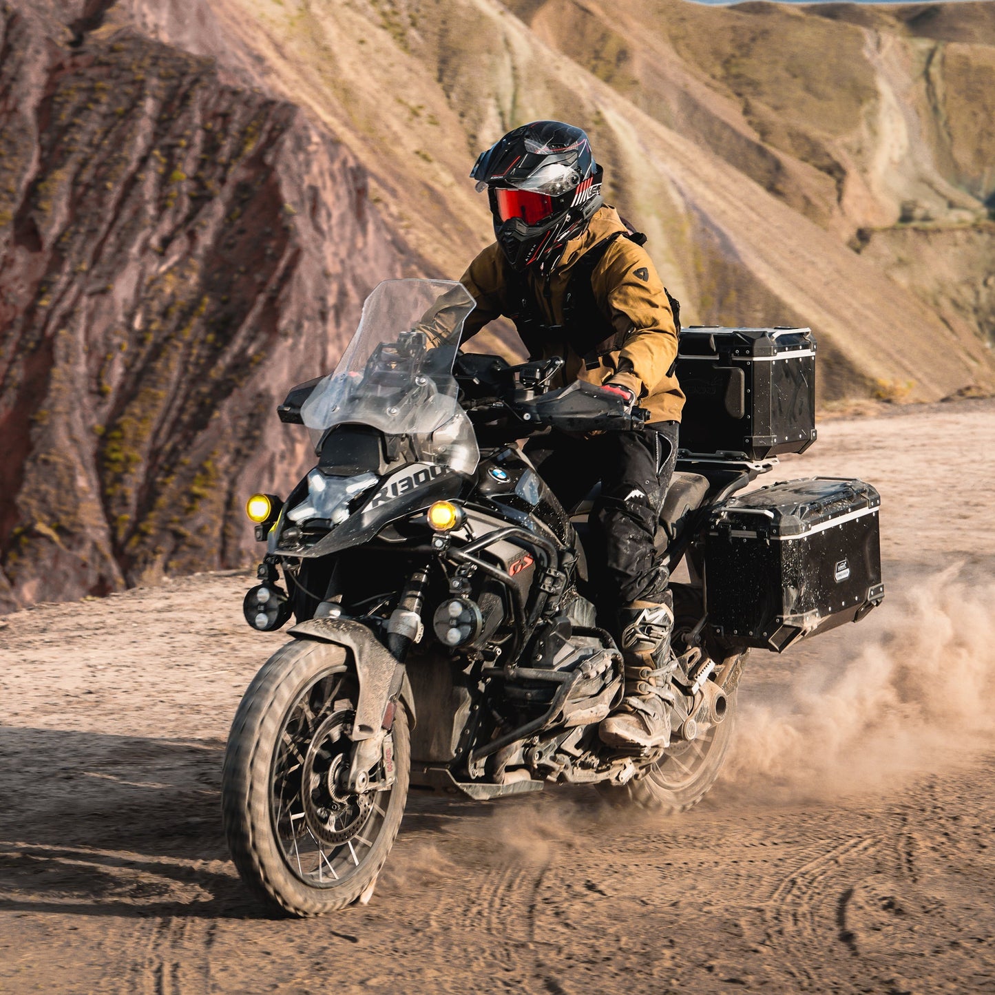 LOBOO CONQUEROR Aluminum Cases & Racks Set for BMW R1300GS / R1300GS Adventure