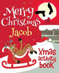 Merry Christmas Jacob - Xmas Activity Book: (Personalized Children's Activity Book) - Paperback