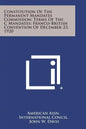 Constitution of the Permanent Mandates Commission; Terms of the C Mandates; Franco-British Convention of December 23, 1920 - Paperback