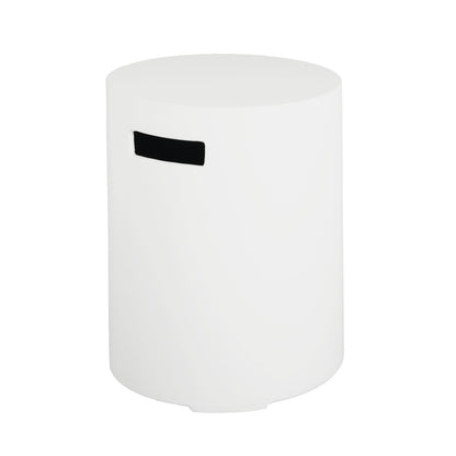 16x20 Inch MGO Propane Tank Holder Side Table, White