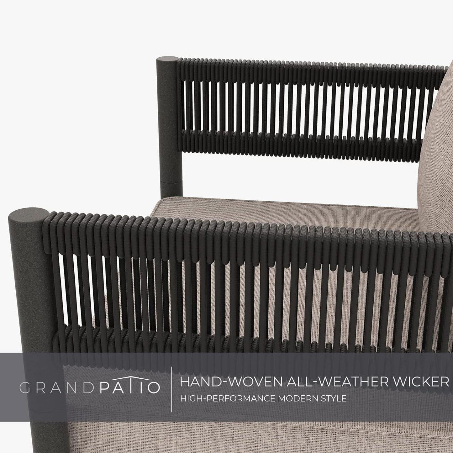 4 Piece Outdoor Wicker Conversation Set With 2 Chairs