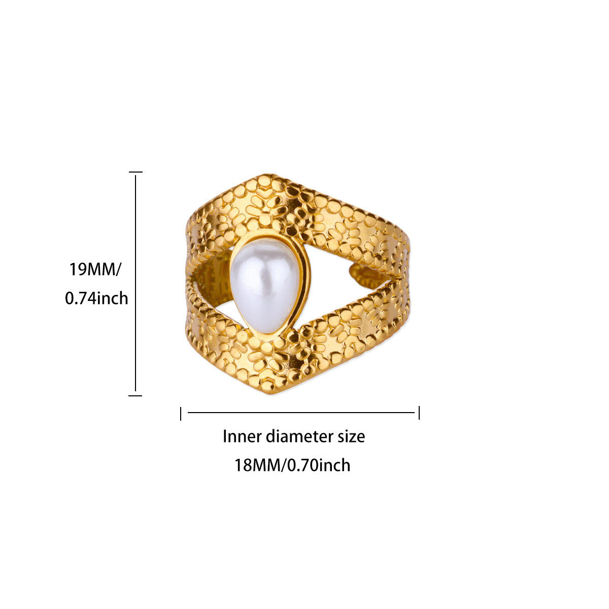Irregular Wide Band Ring For Women