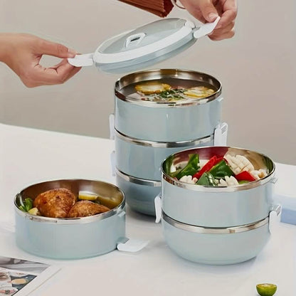 Stainless Steel Insulated Bento Lunch Box – 2/3/4 Layer