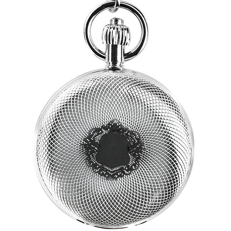 Dual-display Folding Cover Sun-moon-star Automatic Mechanical Pocket Watch