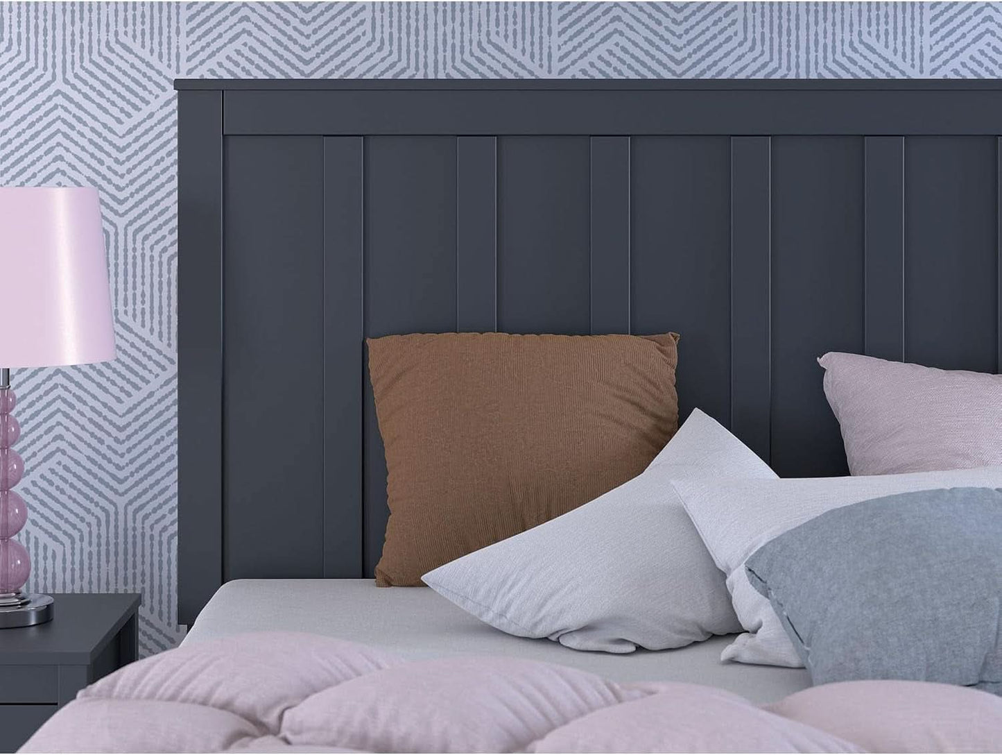 Stylish Navy Blue Full Panel Headboard for Bedrooms