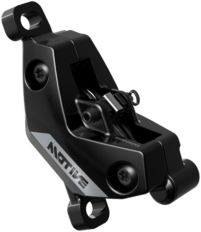 SRAM Motive Silver Disc Brake Caliper Assembly - Front/Rear Post Mount 4-Piston Gloss BLK A1+ Main image
