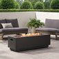 RECTANGULAR IRON FIRE PIT 50,000 BTU WITH TANK HOLDER
