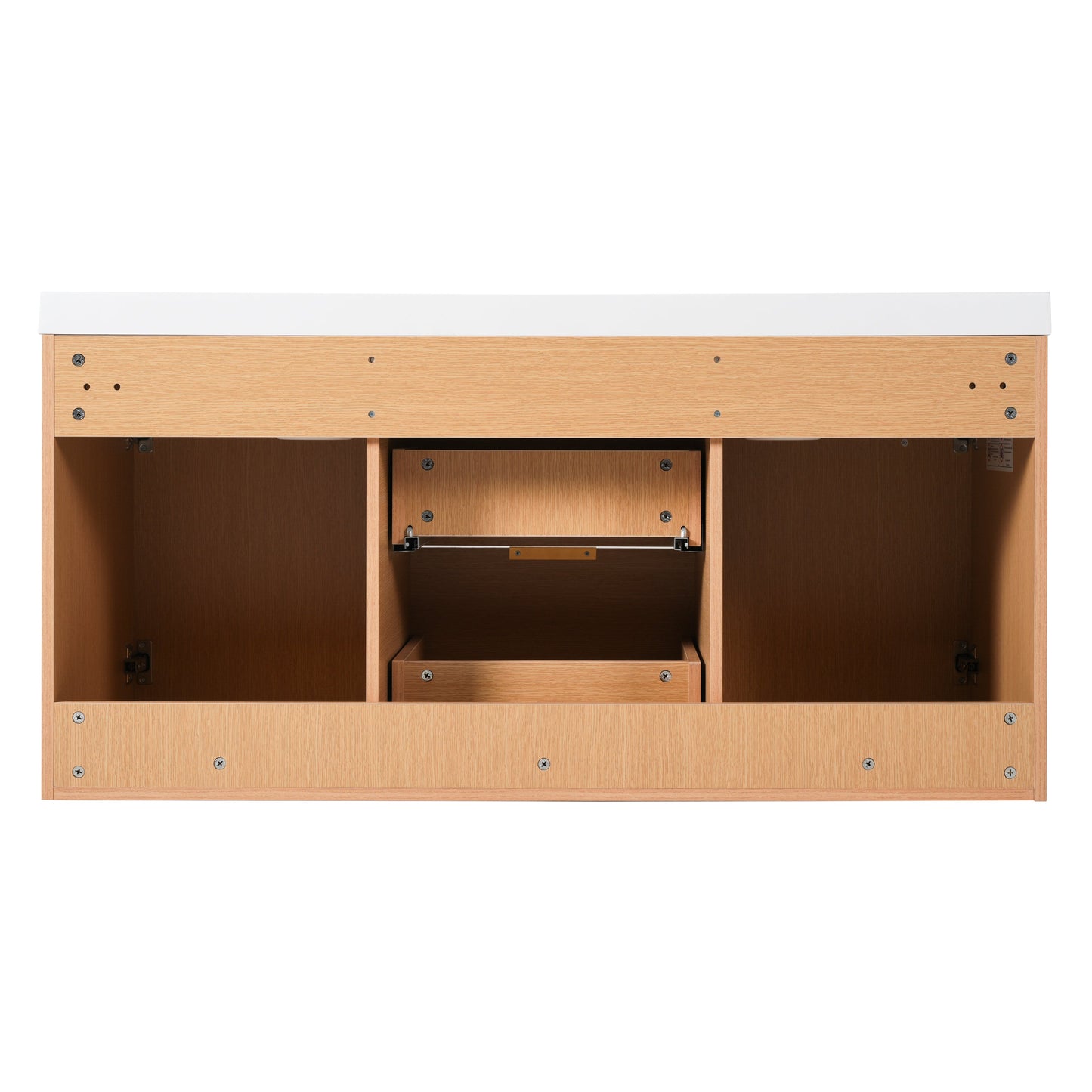 Modern 47.24 Inch Double Sink Bathroom Vanity with SMC Top, MDF Cabinet