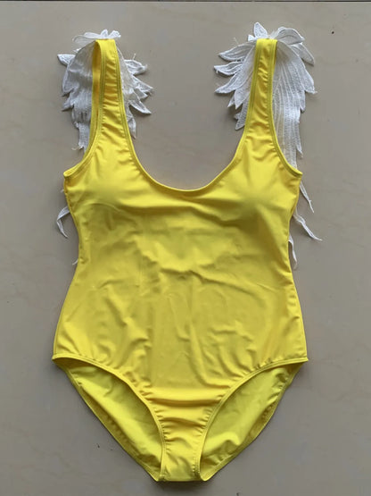 Backless Wide Strap Parent-Child Swimwear