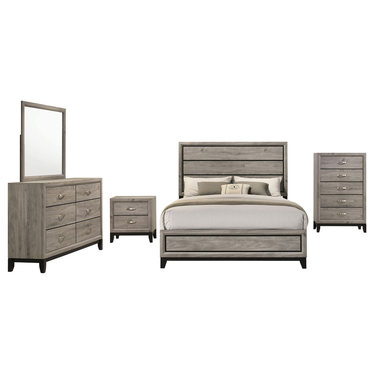 Valen Five-piece California King Bedroom Set Light Taupe