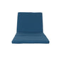Outdoor Chaise Lounge Cushion Blue Polyester Waterproof Tie-Down 76.75x25.5 In