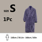 Unisex Extra Warm Coral Fleece Bathrobe Mens and Women Adult Robes for Your Bathroom Bath Towel Bedroom Shawl Collar Robes, Valentines gift for lovers