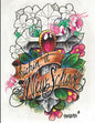 Kickin it New School: An adult coloring book of illustrative tattoo designs - Paperback