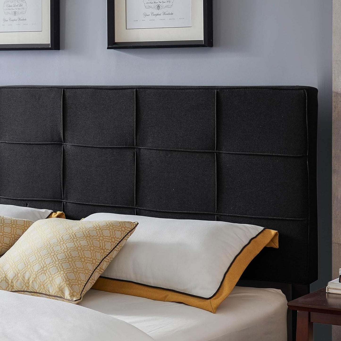 King Size Upholstered Headboard with Adjustable Modern Design