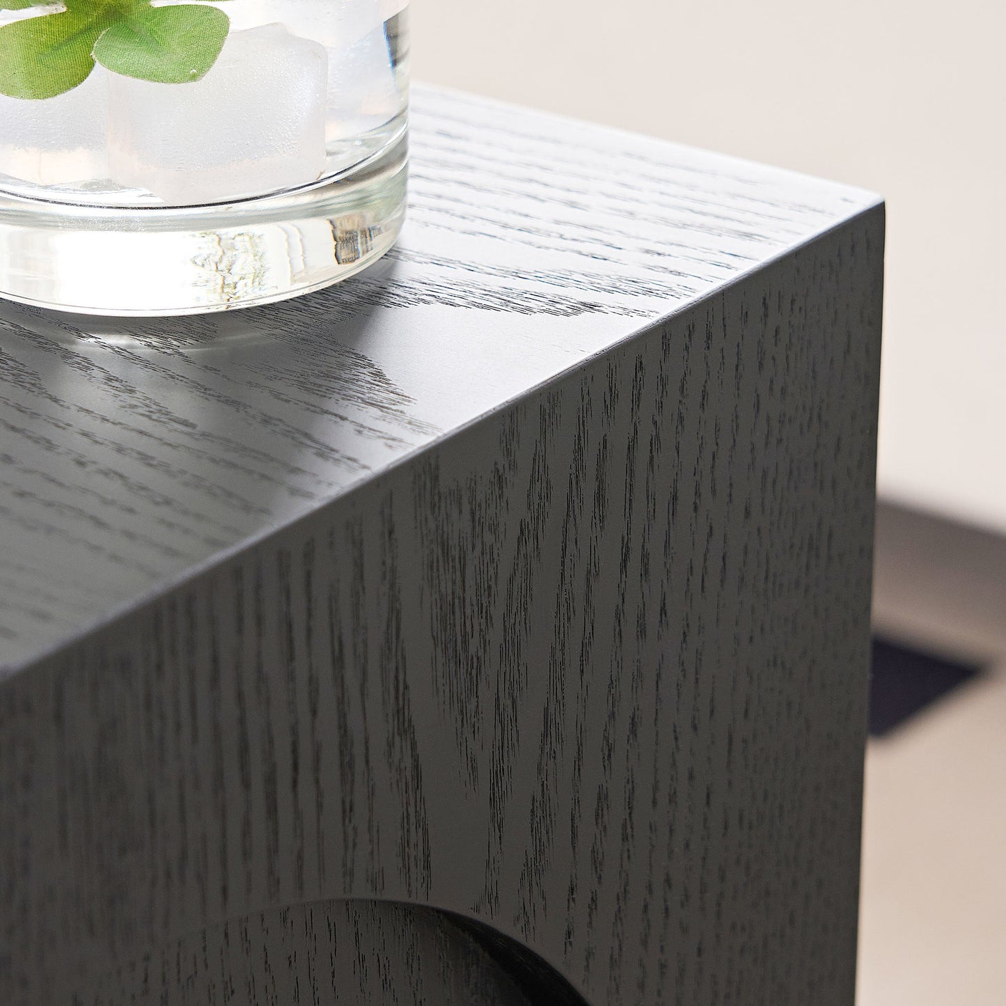 15.74 in Square Side Table, Coffee Table Accent, Living Room Bedroom, Black