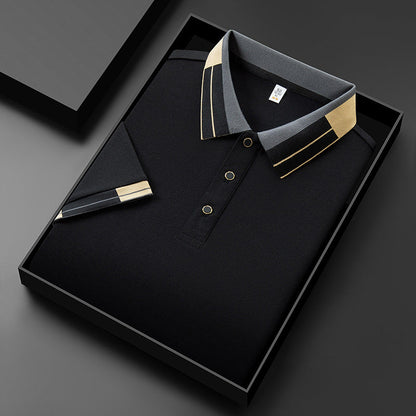 Men's Casual All-matching Summer Lapels Short Sleeve