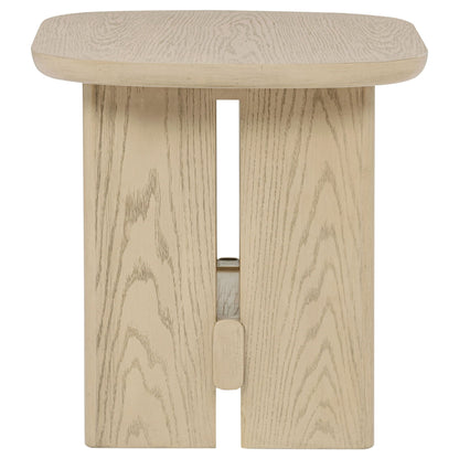 Kailani 3-piece Coastal Coffee and End Table Set Beige Oak