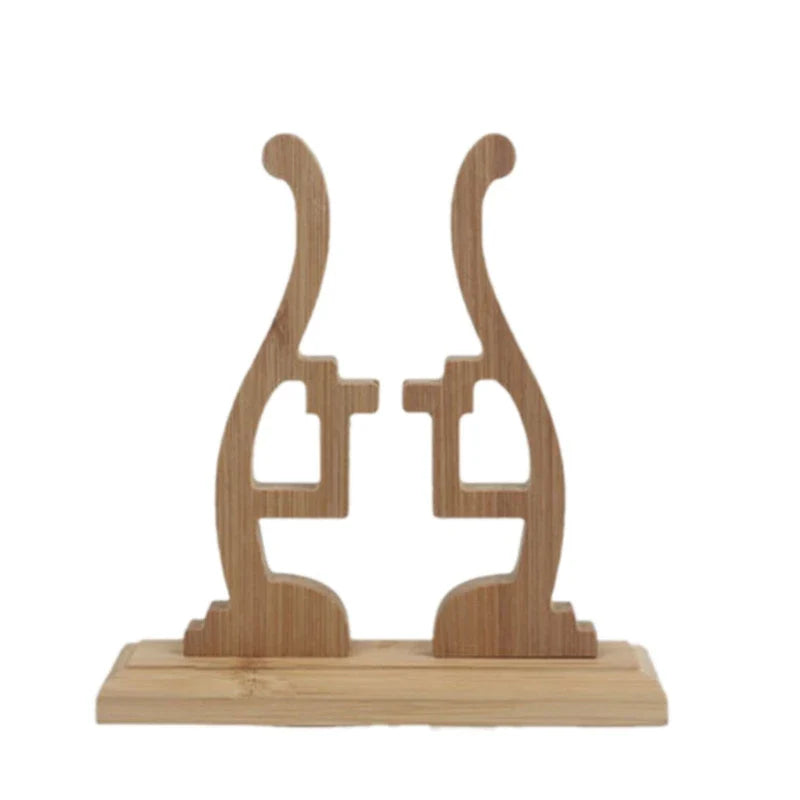 Chinese Bamboo Round Fan Display Holder for Home Decor