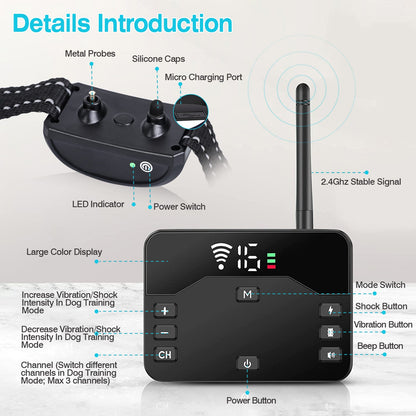 GBruno 2 In 1 Wireless Electric Dog Fence