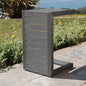 Outdoor C-Shape Side Table Aluminum Gray 14.5x15x24