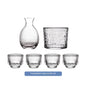 Japanese Hammered Glass Wine & Sake Set – 6-Piece
